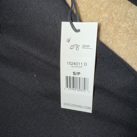 Dex mock neck black sweater/ sweatshirt with gold jeweled neckline Small - Picture 2 of 6